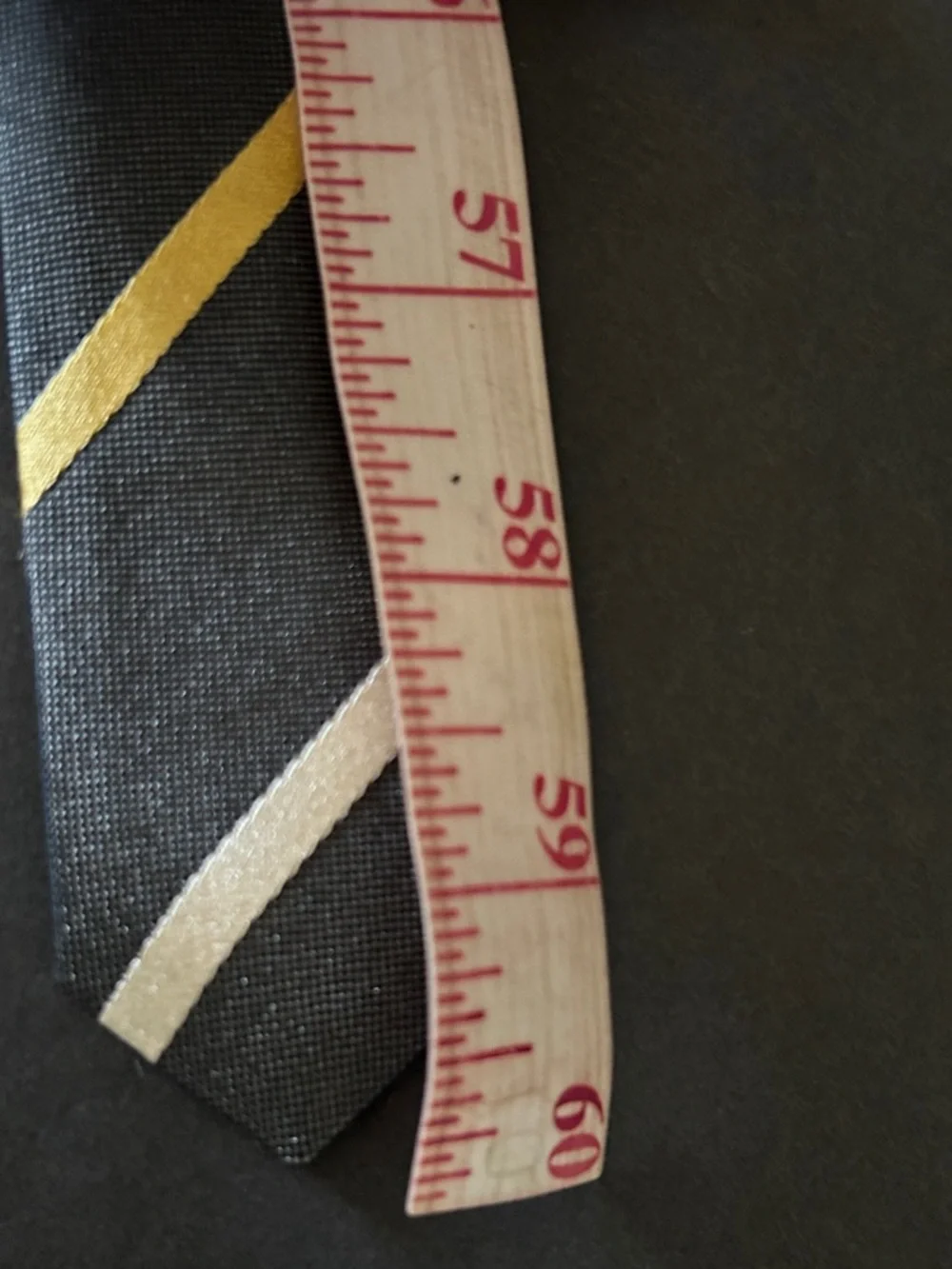 Ermenegildo Zegna Black Tie with Yellow and Cream Stripes